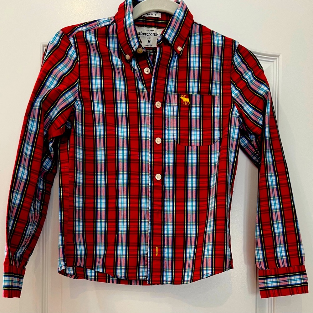 Boys Abercrombie kids button down - size M EUC
